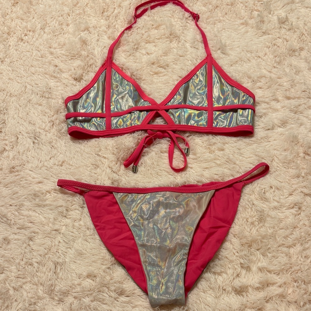 Holographic Beach Bunny Bikini